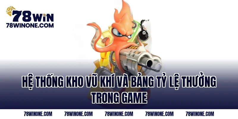 Hệ thống kho vũ khí và bảng tỷ lệ thưởng trong game 